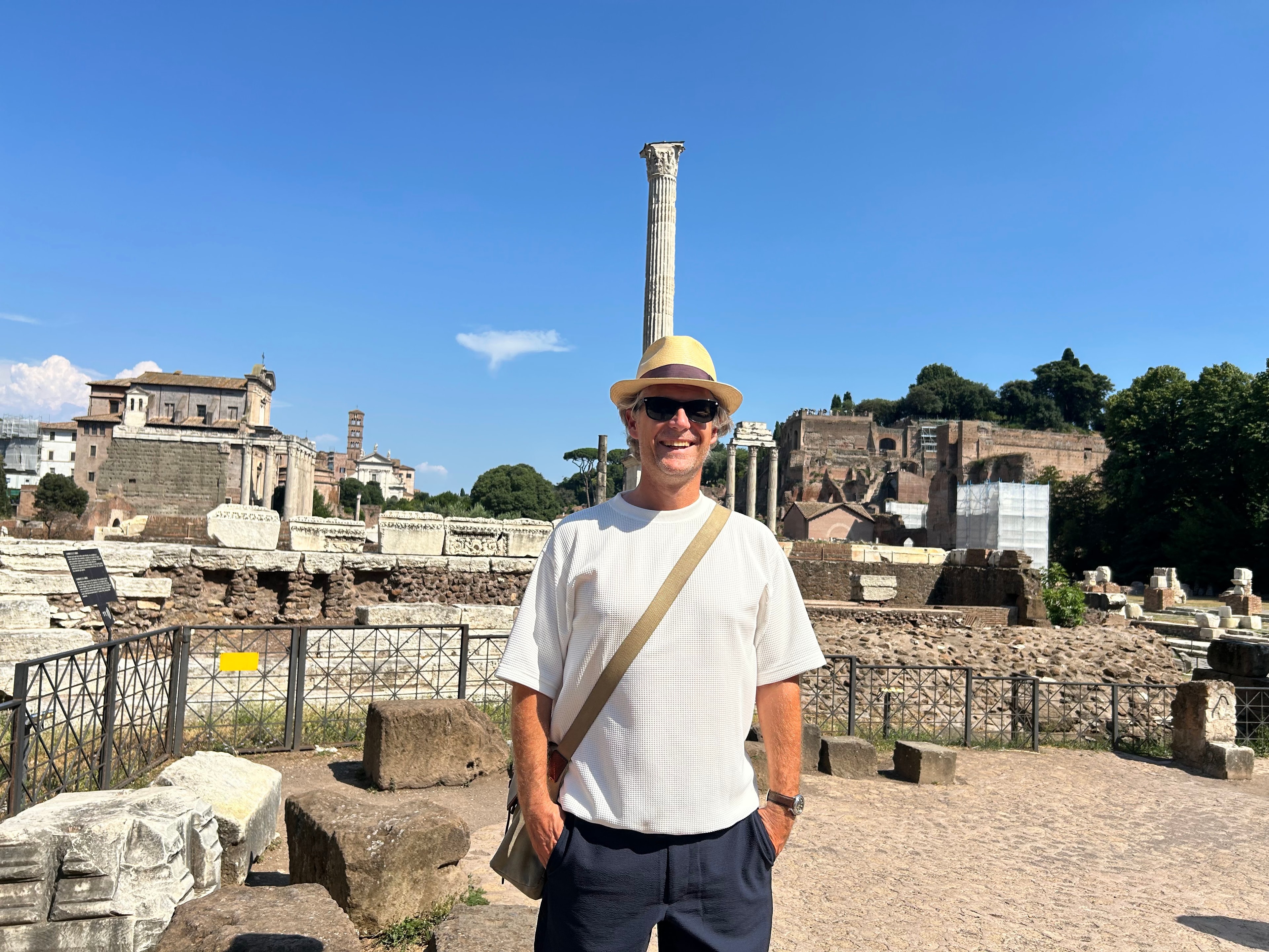 Nicholas McClay at the Roman Forum in Rome, Italy